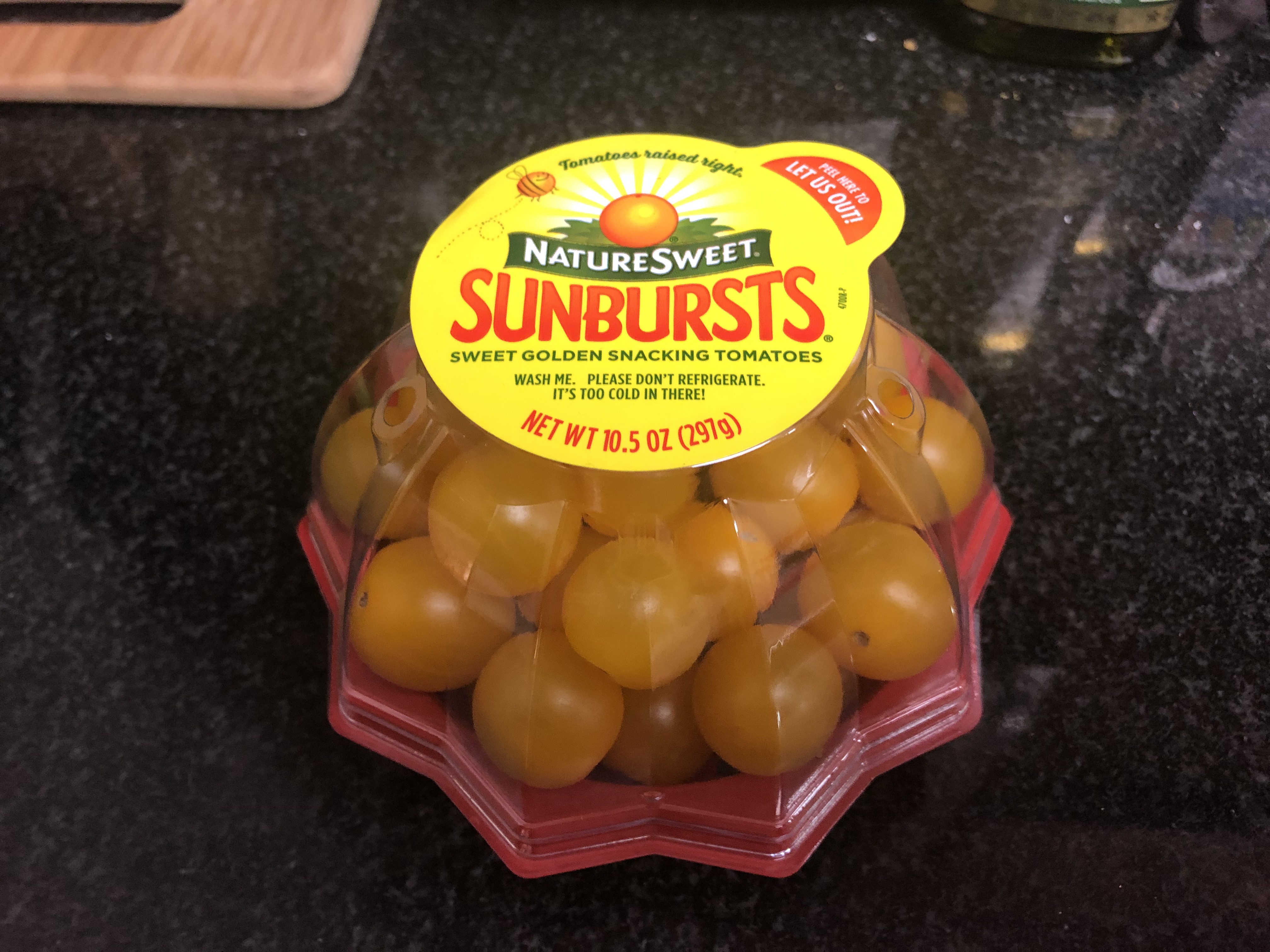 Packaged golden sweet tomatoes