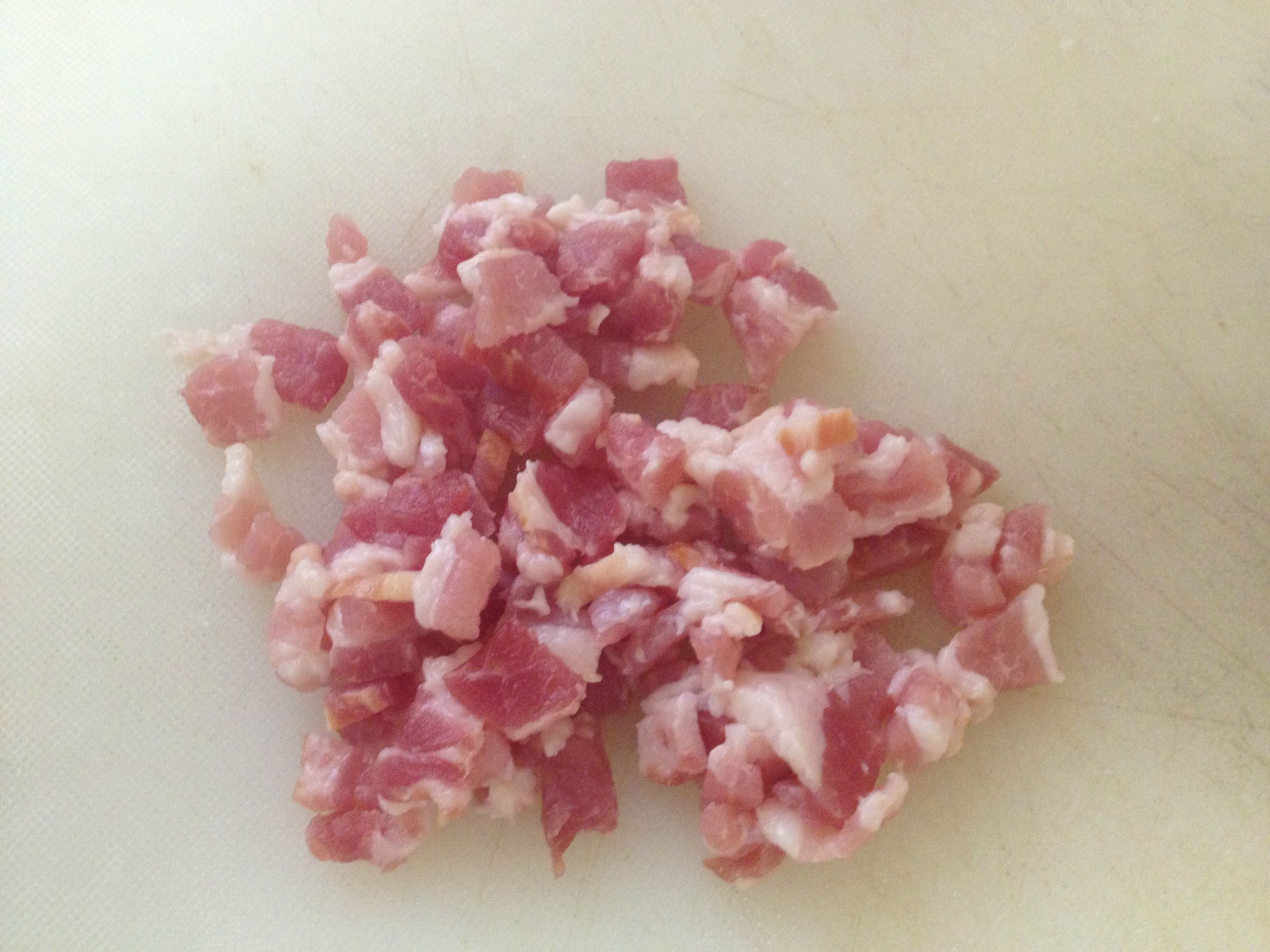Bacon diced into small pieces