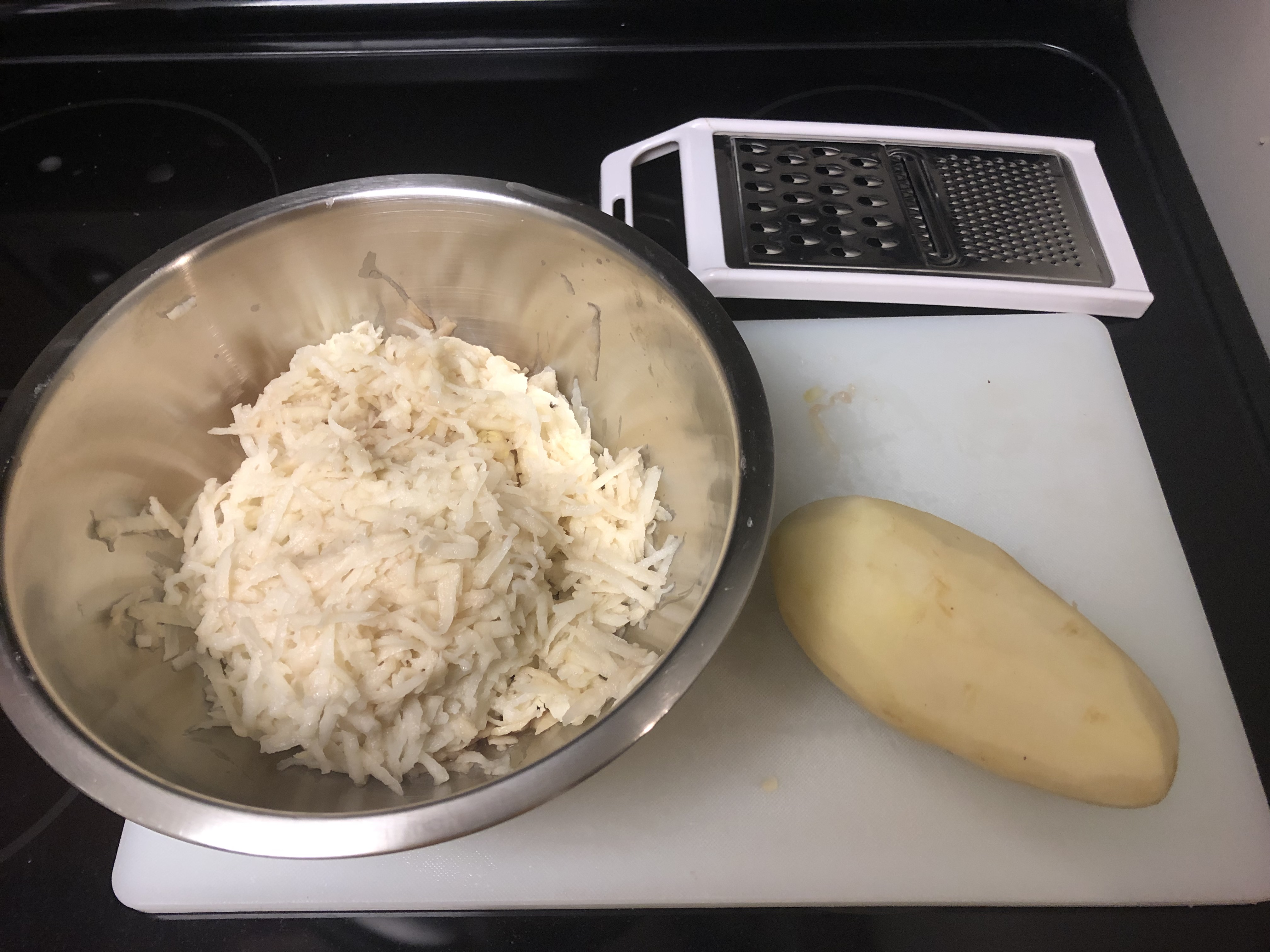 Shredding potatoes
