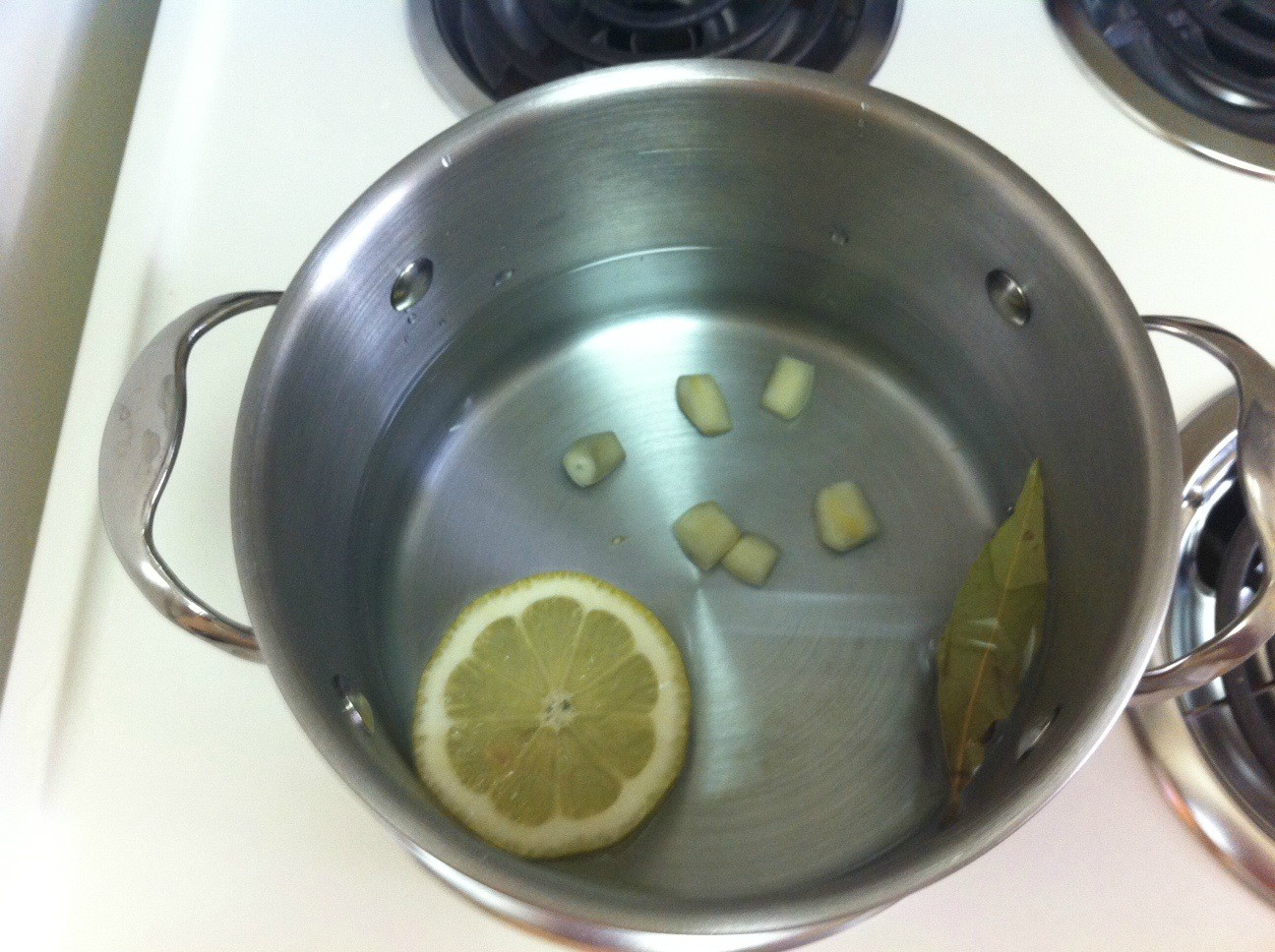 Ingredients in steamer